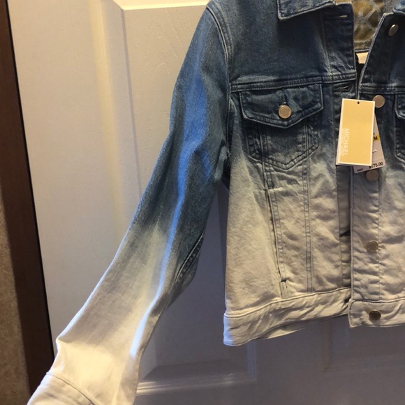 ☄️New Michael Kors Angel Blue Denim Jacket Note Not Part of the 1/2 off Sale - Picture 3 of 10